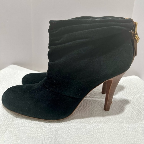 Tory Burch black suede booties size 7.5 - Picture 3 of 14